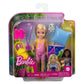 Set de joaca Barbie, It Takes Two Camping, papusa Chelsea cu accesorii, par blond
