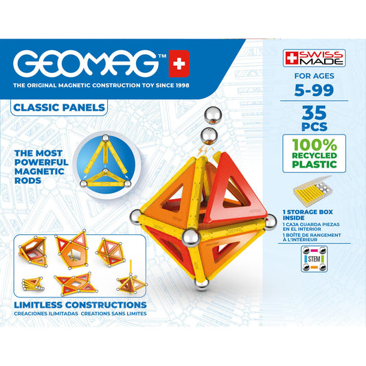 Joc magnetic Geomag classic panels green 35 piese