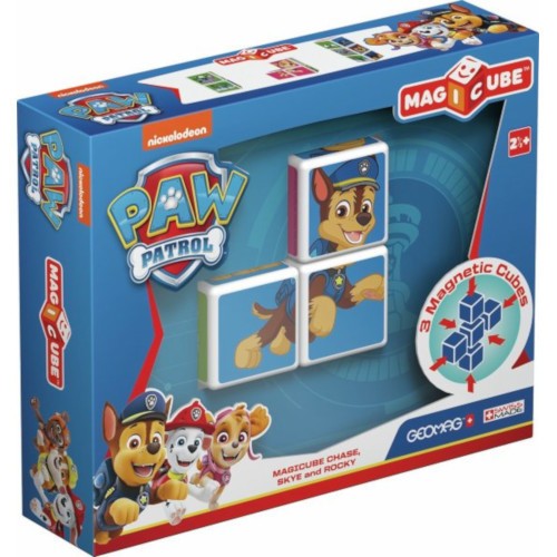 Set de constructie magnetic Geomag, Magicube - Paw Patrol, Chase, Skye si Rocky