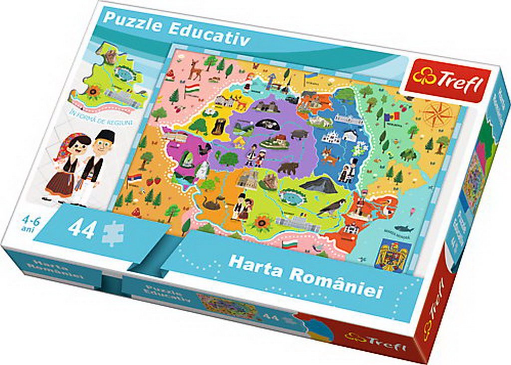 Puzzle Trefl educational, Harta Romaniei
