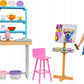 Set de joaca Barbie, Wellness Relax & Create Art Studio cu 12 accesorii si papusa inclusa