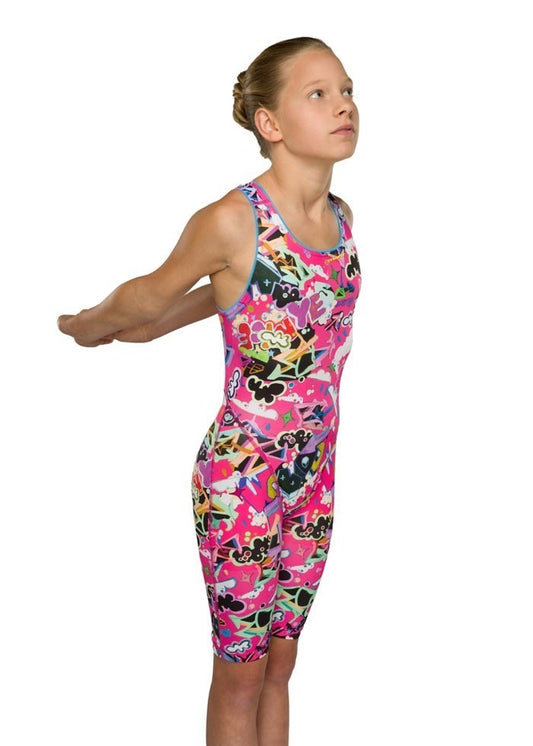 Costum inot Maru Scribble Pacer Legsuit, de antrenament sau agrement marimea 104 cm