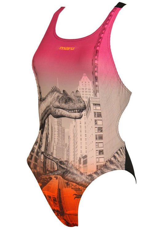 Costum inot Maru Dino Pacer Rave Back, de antrenament sau agrement, marimea 104 cm