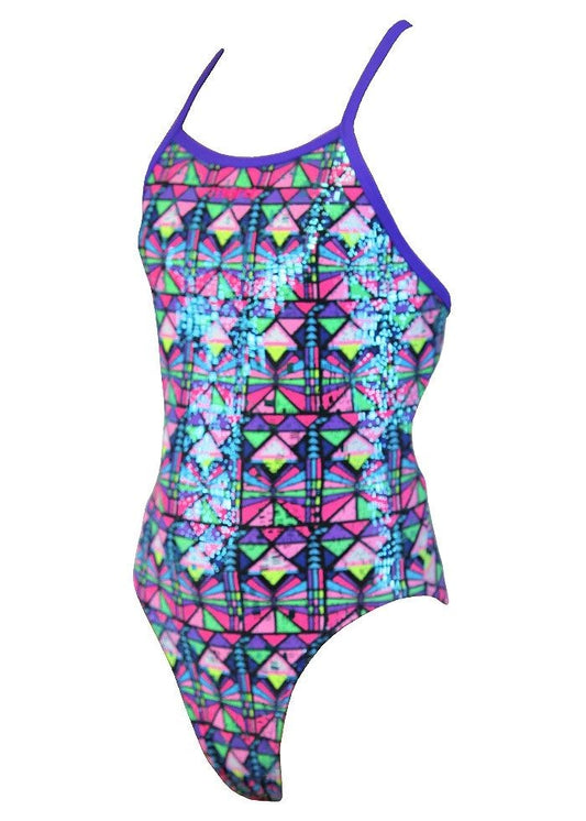 Costum inot Maru Cheyenne Sparkle Fly Back, de antrenament sau agrement, marimea 128 cm