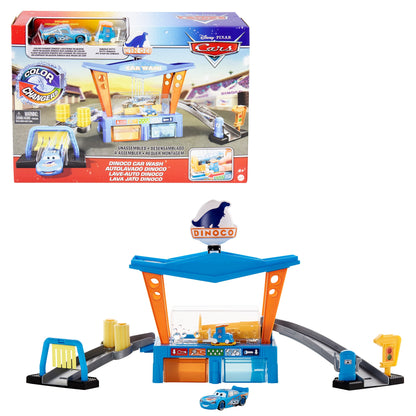 Set de joaca Disney Cars - Color Changers, Spalatoria Dinoco