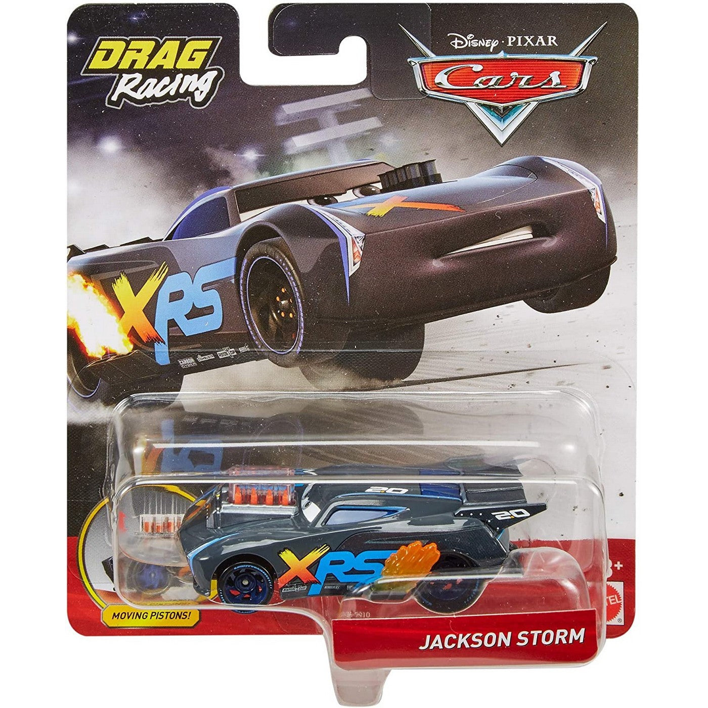 Masinuta Disney Cars 3 Xrs - Drag Racing, Jackson Storm, 1:55