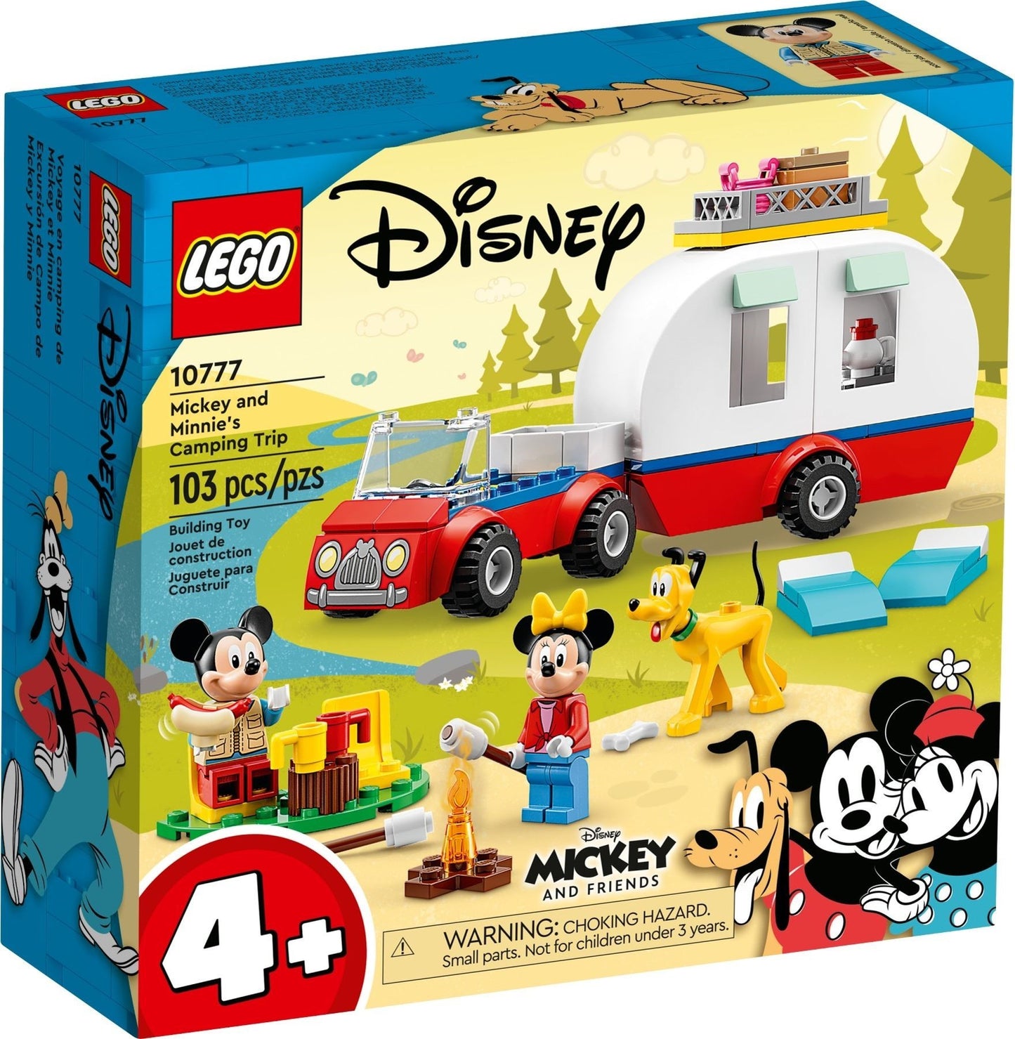Set de constructie LEGO Disney Mickey and Friends Camping cu Mickey Mouse si Minnie Mouse 10777, 103 piese