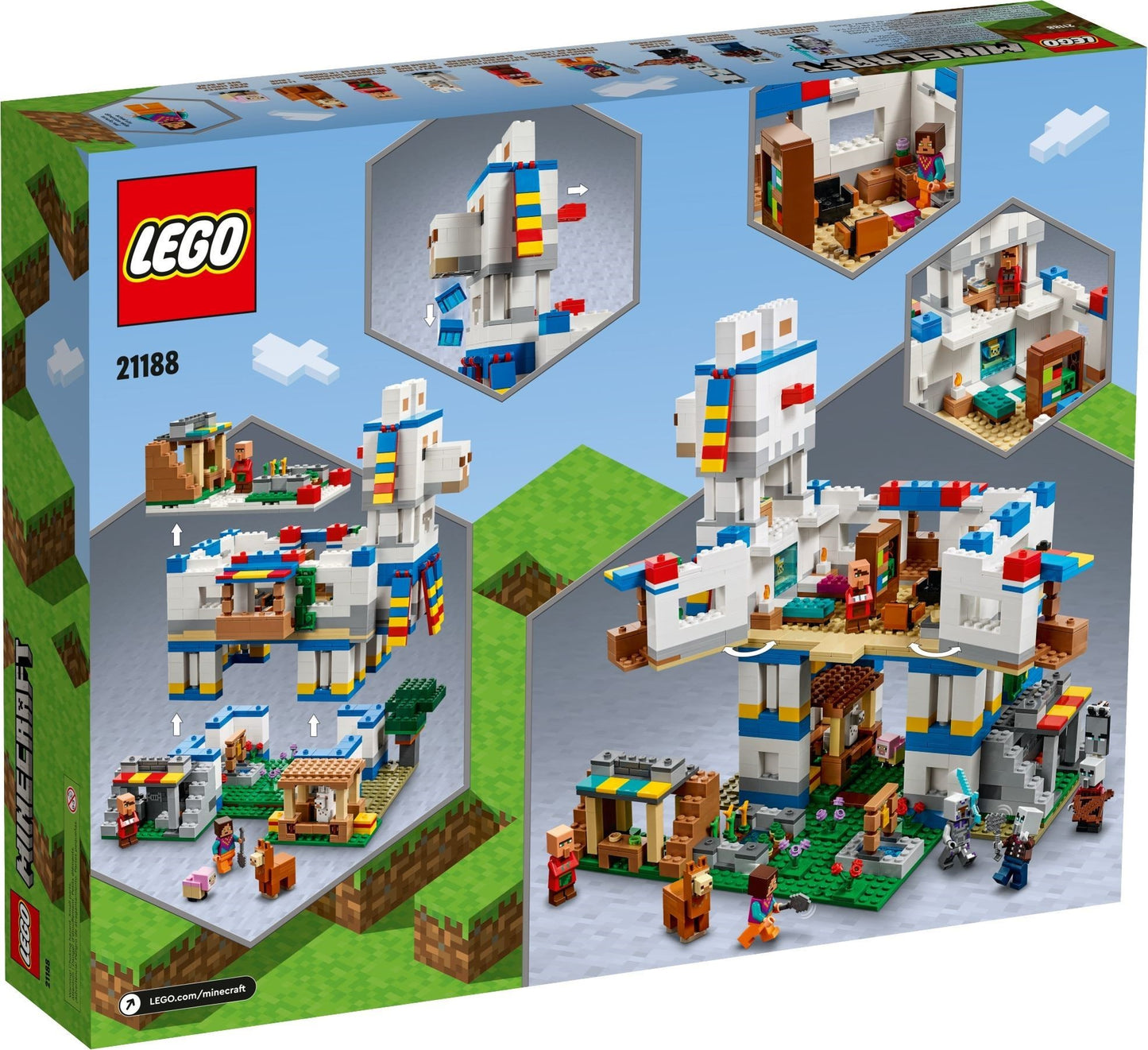Set de constructie LEGO Minecraft Satul Lamei, 1252 piese