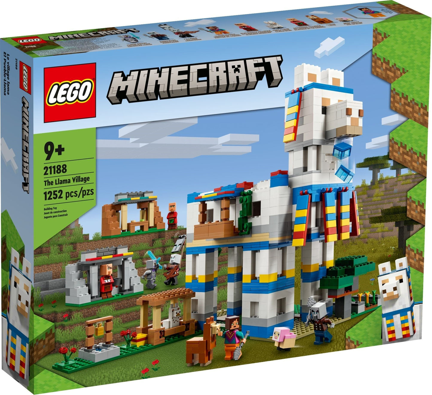 Set de constructie LEGO Minecraft Satul Lamei, 1252 piese