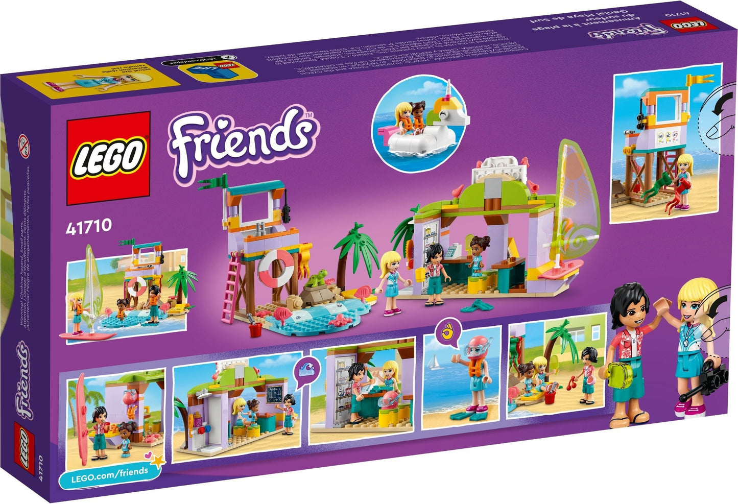 LEGO Friends - Distractie pe plaja de surf 41710, 288 piese