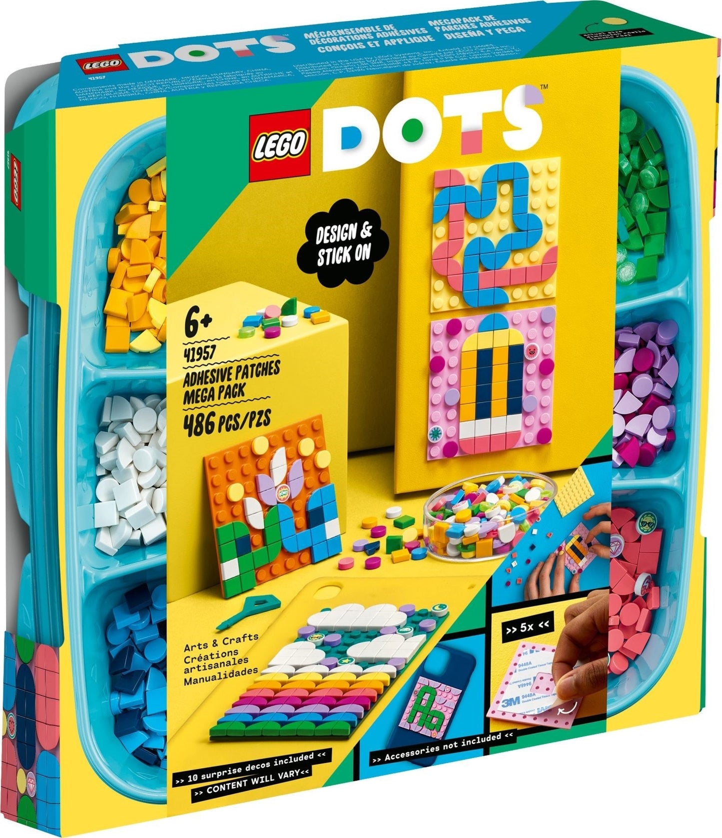 LEGO DOTS - Mega pachet cu petice adezive 41957, 486 piese