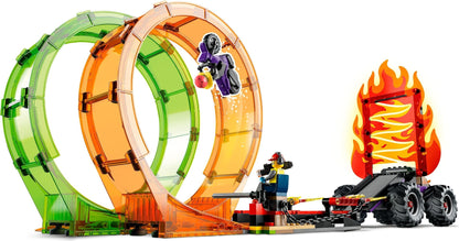 LEGO City - Arena de cascadorii cu doua bucle 60339, 598 piese