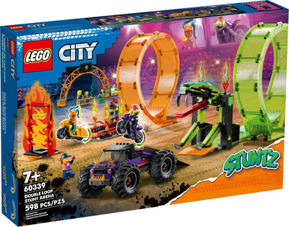 LEGO City - Arena de cascadorii cu doua bucle 60339, 598 piese