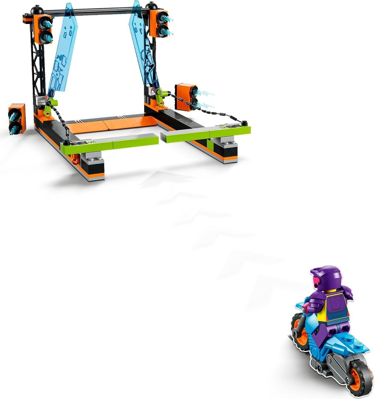 LEGO City - Provocarea de cascadorii cu motociclete 60340, 154 piese