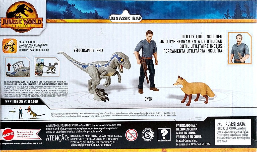 Set de Joaca Jurassic World - Owen si Velociraptor Beta