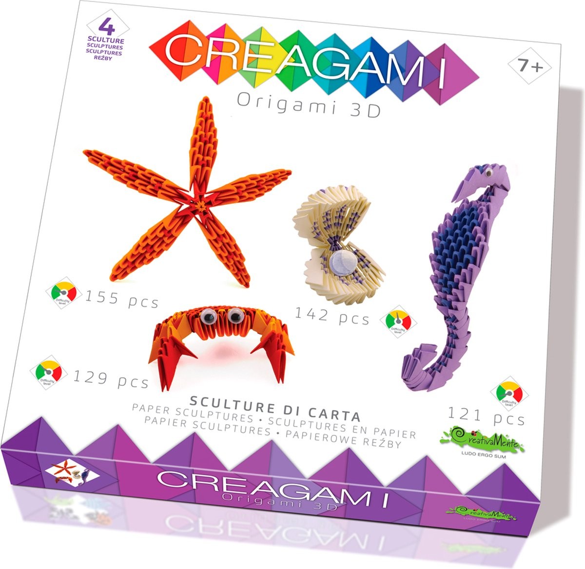 Origami 3D, Creagami, Setul animale marine, 552 piese