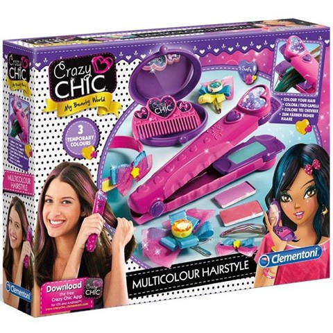 Set Coafor Clementoni Crazy Chic Multicolor Hairstyles, 26 piese