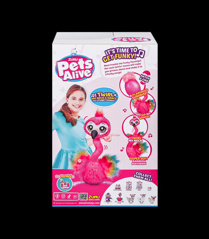 Jucarie de plus interactiva Frankie flamingo dansator, 38 cm, Pets Alive