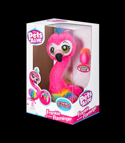 Jucarie de plus interactiva Frankie flamingo dansator, 38 cm, Pets Alive