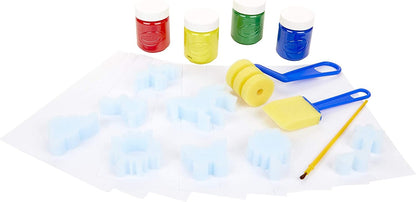 Set pictura cu bureti Crayola, 31 piese, 6 x 24 x 19 cm