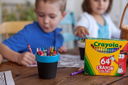 Set Creioane Cerate Crayola Lavabile, 64 Culori, 14 x 12 cm