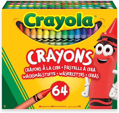 Set Creioane Cerate Crayola Lavabile, 64 Culori, 14 x 12 cm