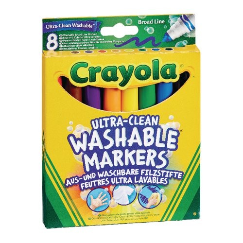 Set Carioci Crayola Lavabile, 8 Culori, ?17.5 x 13 x 1.8 cm