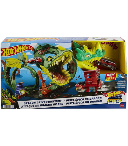 Set de joaca Hot Wheels Atacul Dragonului de Foc