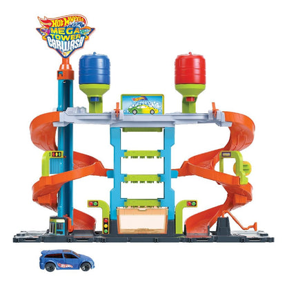 Set de joaca Hot Wheels Mega Tower Car Wash, 57 x 7 x 35 cm