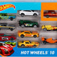 Mattel Set 10 Mașinuțe Hot Wheels în asortiment
