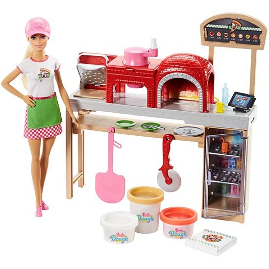 Barbie - Set de joaca de facut pizza cu papusa