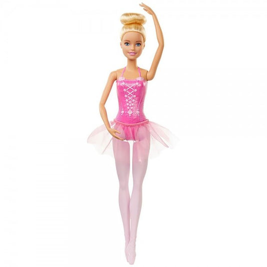 Barbie Păpuşă balerină blondă în rochie roz, GJL59